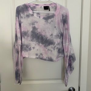 Urban Outfitters Cropped Tie Die Longsleeve